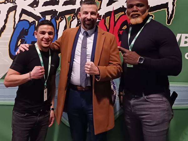 Lors d'un gala de boxe